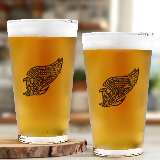 Eagle tattoo style Glass Cups