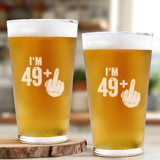 Funny 50th Birthday Gift Idea Bday Present Fifty Glass Cups