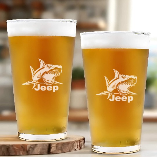 Jeep Great White Shark Glass Cups