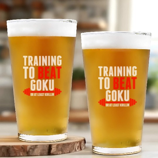 Training To Beat Goku Glass Cups