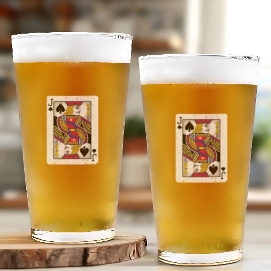 jack of spades playing card Glass Cups