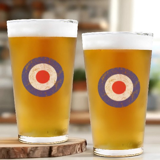 Royal Air Force World War II Spitfire Logo Retro Glass Cups