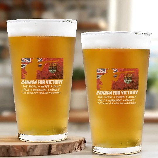 Canadian World War 2 Battles Glass Cups