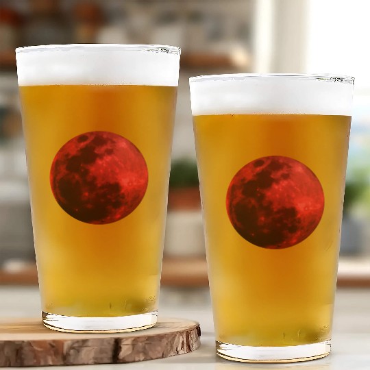 Blood Moon - Space - Graphic Realistic Glass Cups