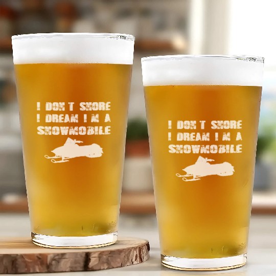 Winter Snowmobile Engine Skiing Funny Fast Gift Glass Cups