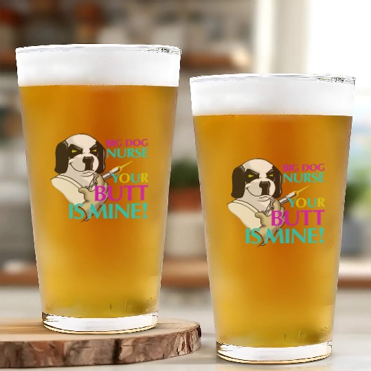 BIG DOG NURSE Glass Cups