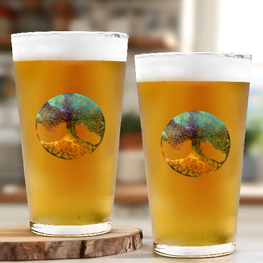 Tree of Life Mandala Glass Cups