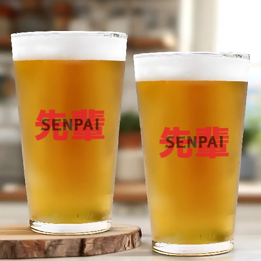 Japanese Anime Senpai Glass Cups