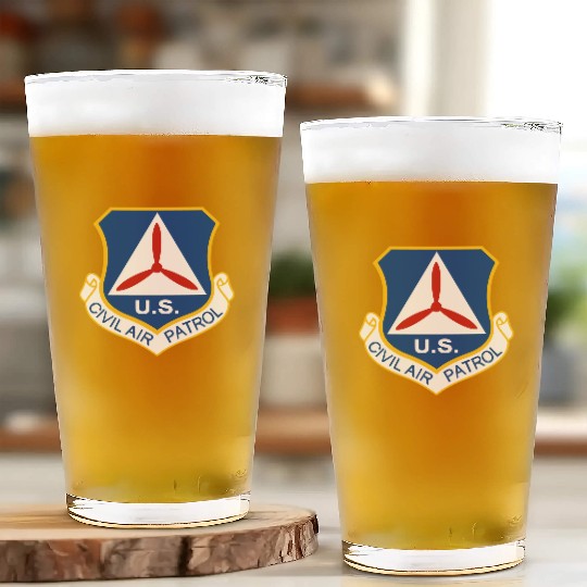 Civil Air Patrol Logo Air Force Cap Military Veter Glass Cups