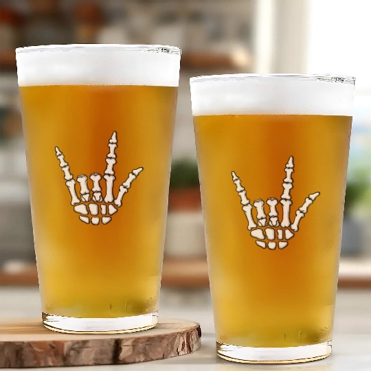 I Love You Sign Language Gift Skeleton Hand Hallow Glass Cups