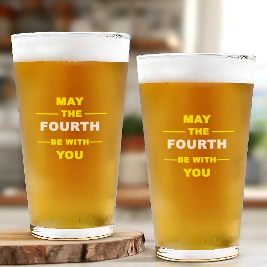 may the fourth be with you Glass Cups