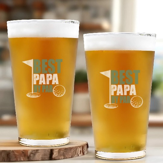 Best papa by par golf funny fathers day Glass Cups
