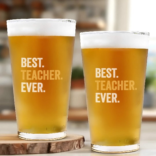 Best Teacher Ever Gift for Teacher Family Party Glass Cups