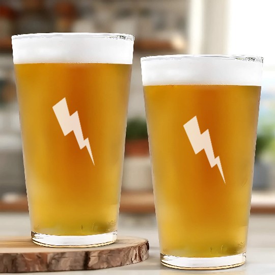 zeus lightening bolt Glass Cups