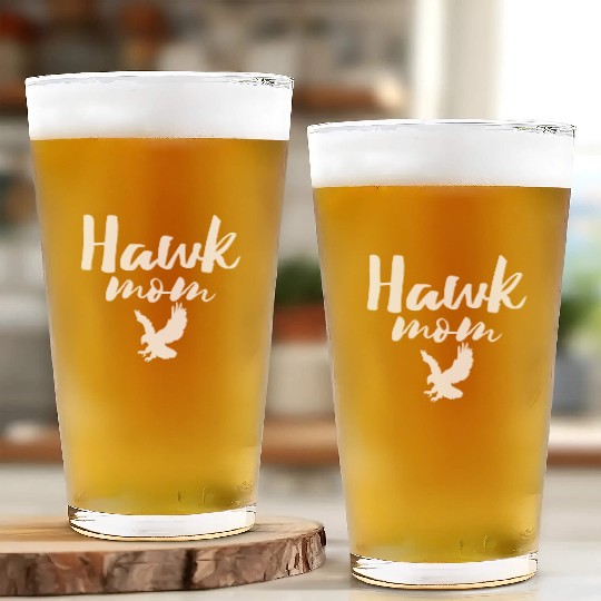 Hawk Mom Glass Cups