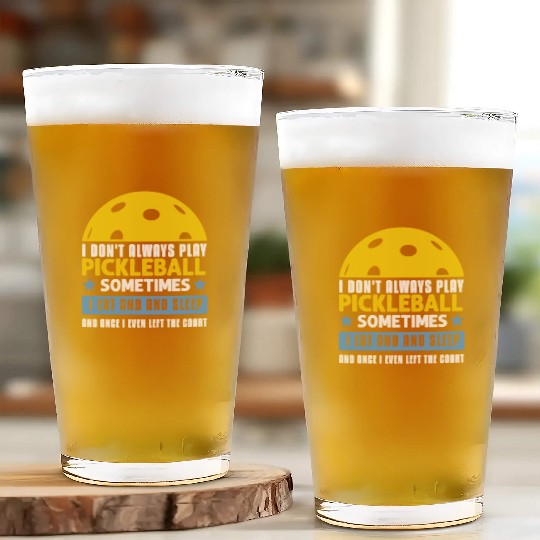 Pickleball Lovers Funny Pickleball Glass Cups