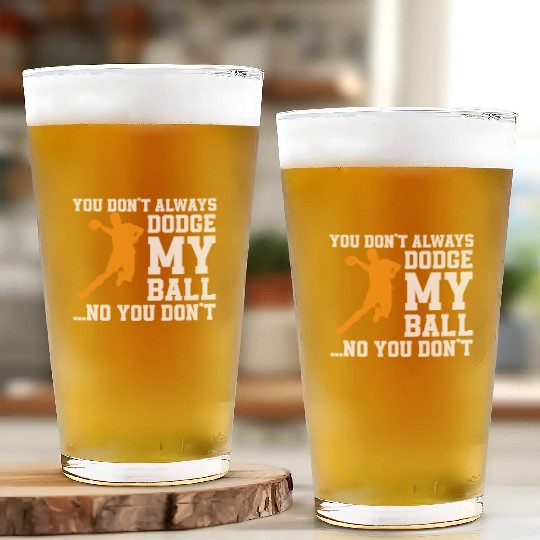 Dodgeball Player Glass Cups
