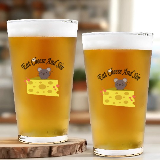 Eat cheese and sin, Best Street art! Classic Glass Cups