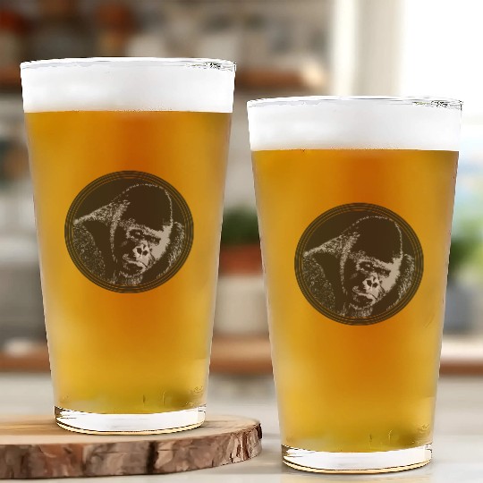 Gorilla ape Glass Cups