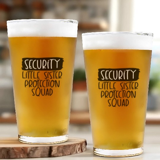 Big Brother Glass Cups Security for Little Sister