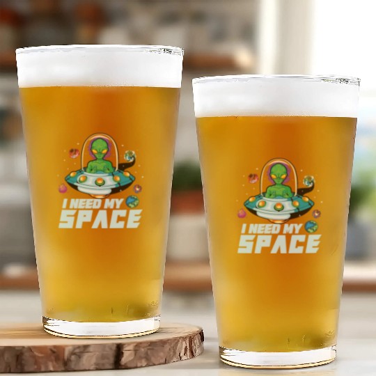 Alien Extraterrestrial Area 51 UFO Space Geek Gift Glass Cups