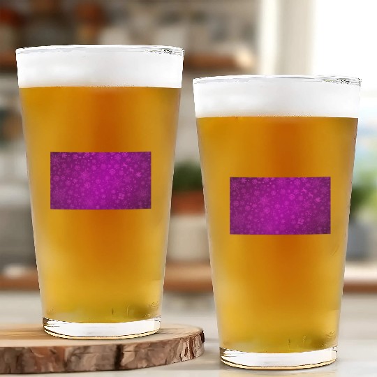Abstract Purple Christmas Winter Pattern Glass Cups