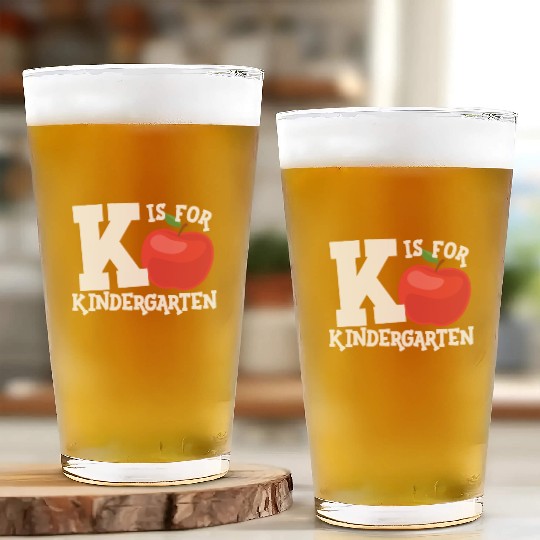 K Is For Kindergarten Teacher Back To School Glass Cups