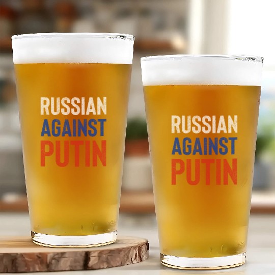 Russian against Putin russia flag grunge Glass Cups