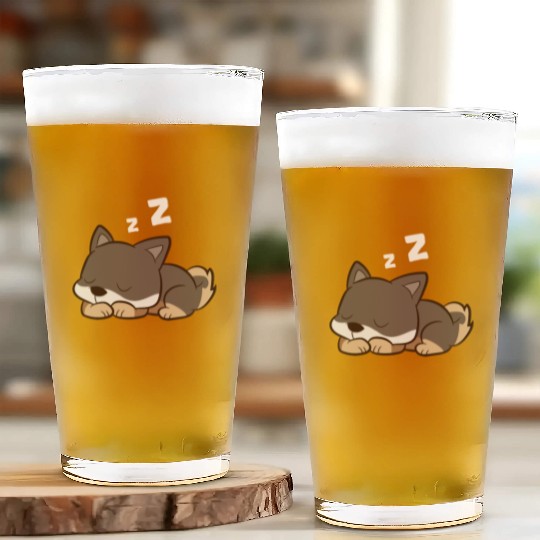 Shikoku Dog Sleeping Kochi-Ken Dog Japan Shikoku Glass Cups