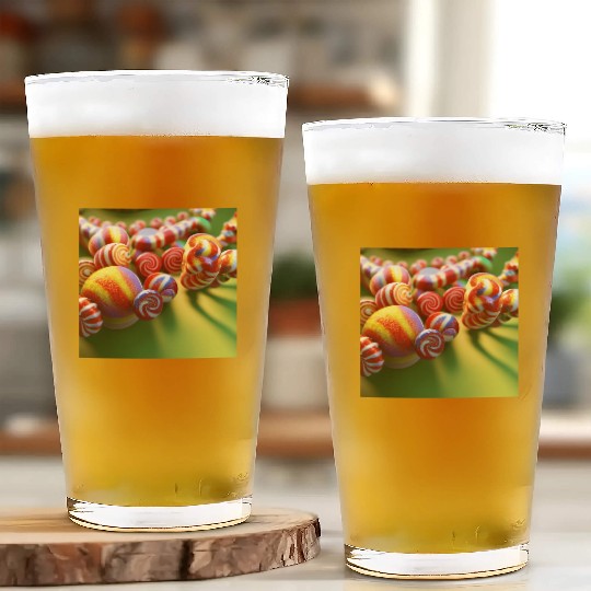 A glimpse into candy land version 3 Glass Cups