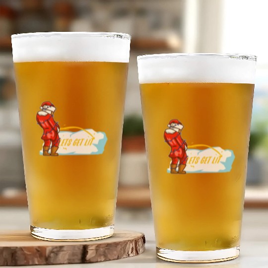 Lets get lit christmas Glass Cups