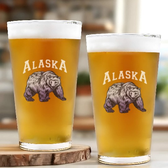 Alaska Gift USA Natur Bär Denali Grizzly Wald Glass Cups