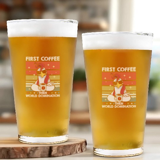 Rooster Cock Coffee Sunglasses Glass Cups