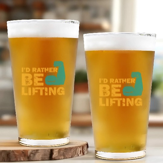I'd Rather Be Lifting motivational gym quotes Glass Cups