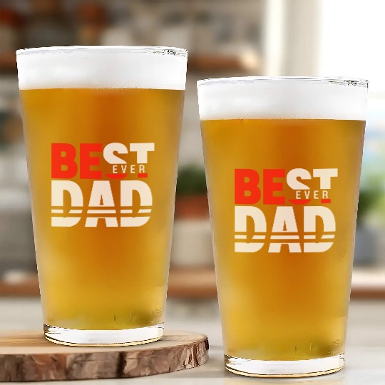 Best Dad ever Fathers Day Idea Glass Cups