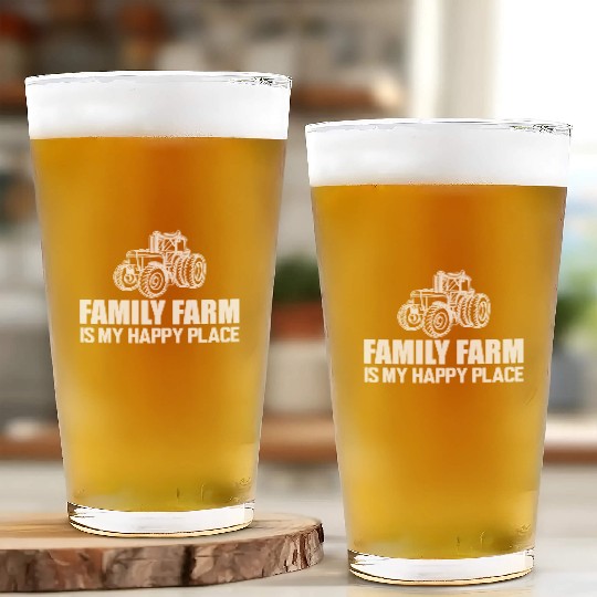 Family farm is my happy place Glass Cups