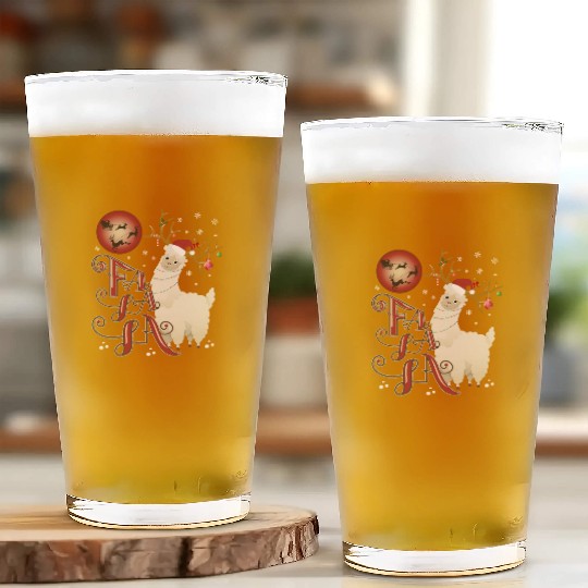 Fa la la llama xmas christmas Glass Cups