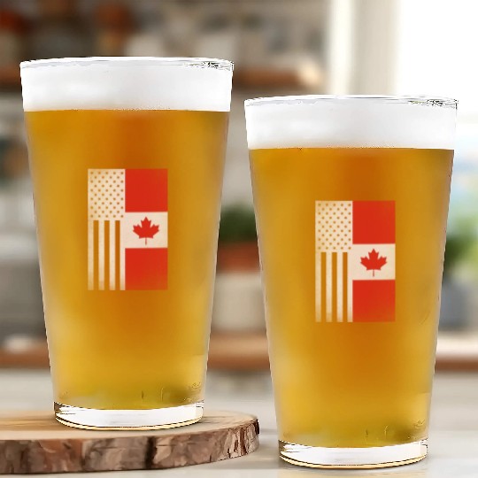 Canada Design for proud Canadian Americans Glass Cups