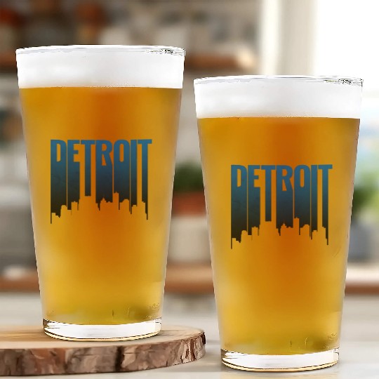 Detroit Michigan Glass Cups