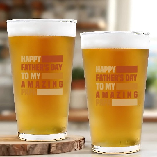 Happy Father's Day To My Amazing Step Dad Glass Cups