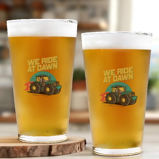 We Ride At Dawn Dad Lawn Mower Make Laugh Day Yard Glass Cups