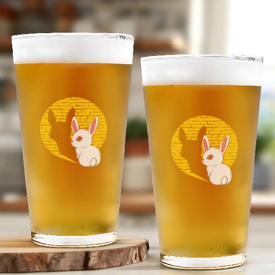 Rock Sign Kawaii Bunny Music Heavy Rock Metal Kid Glass Cups