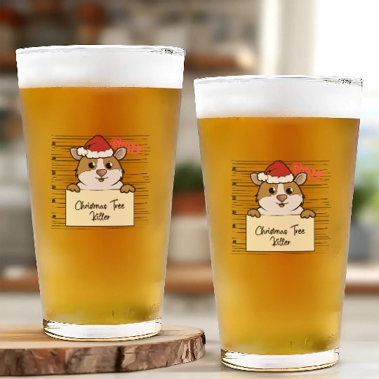 Guinea pig christmas funny prison Glass Cups