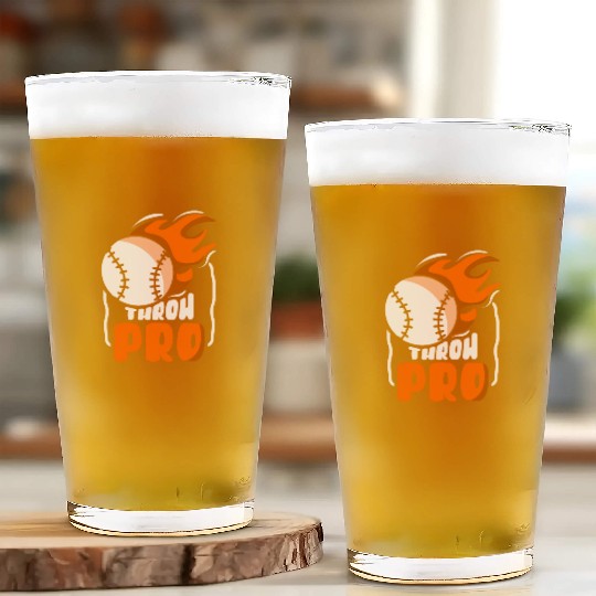 Throw Pro Baseball Pitcher Hobby Player Sayings Glass Cups