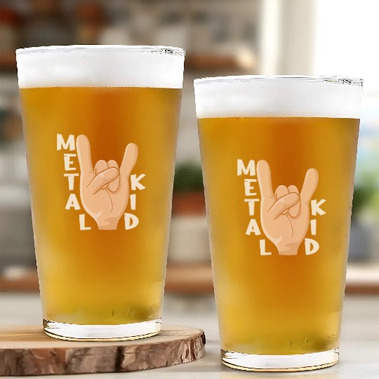 Rocker Rock Sign Rock Hand Metal Kid Music Lover Glass Cups