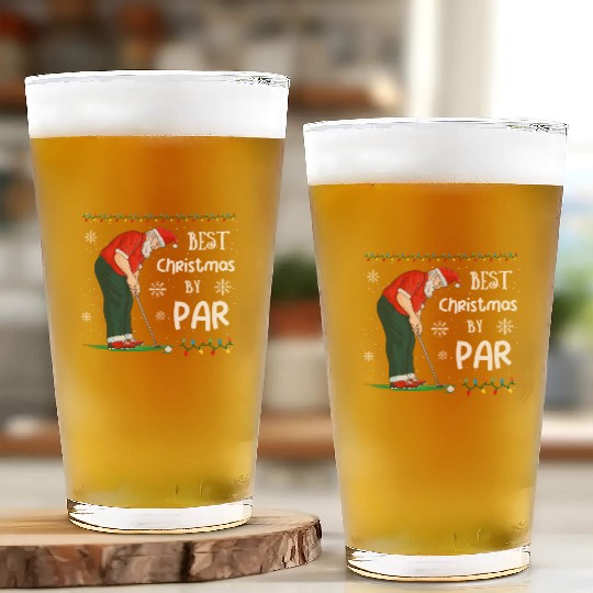 Golf Santa Claus Pun Golfer Gift Golfing Glass Cups