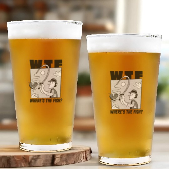 WTF Where's the fish WTF Where's the fish inspirat Glass Cups