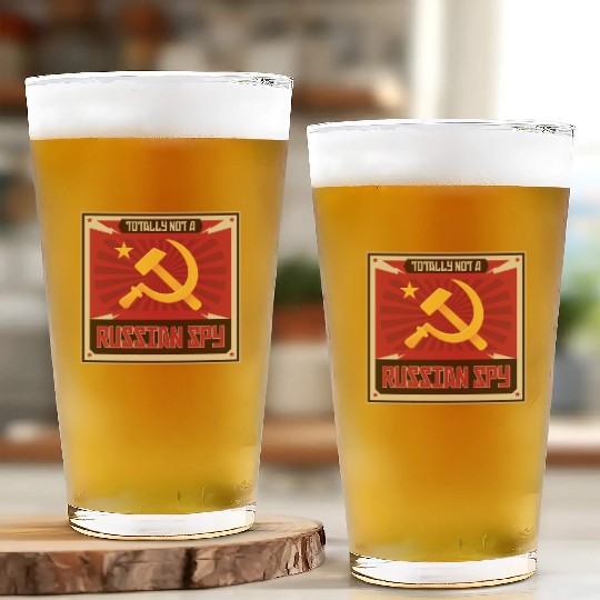 Funny Russian Spy USSR Soviet Union Russia Hammer Glass Cups
