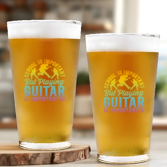 Playing Guitar Is Importanter - Playing Guitar Gui Glass Cups