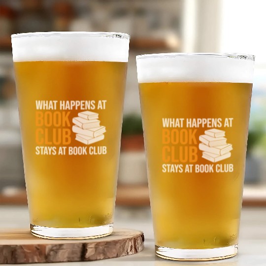 Reading What happens at Book Club stays at Book Cl Glass Cups